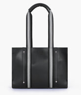 Black long strap tote bag